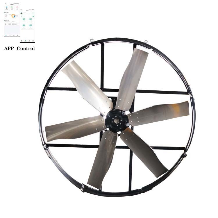 Galvanized Steel Livestock Ventilation Fan Blade 72 inches Air Volume 120193m3/h Modern Style Степень вентиляции из оцинкованной стали