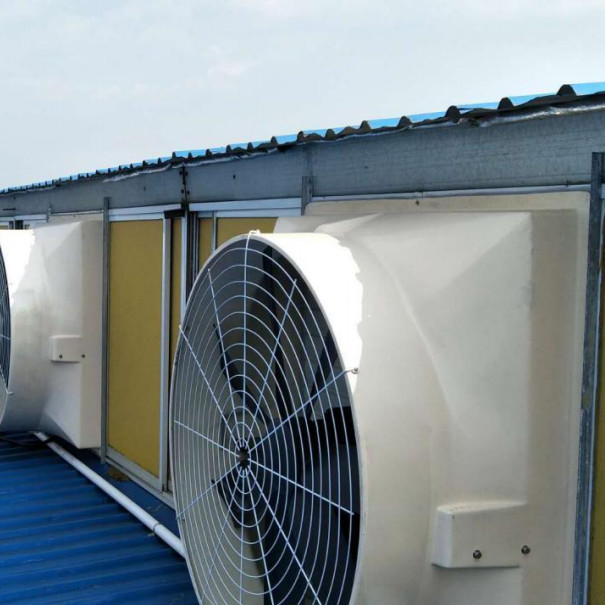 48000m3/h IP55 Промышленные выхлопные вентиляторы 3φ 380V/50Hz 850W Мощность для воздушного потока