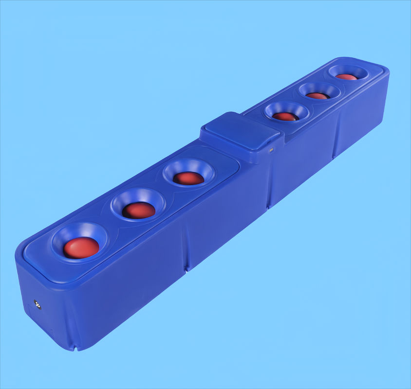 Водяной корм для скота TPT401BLH - это синий коррозионностойкий корм с шестью отверстиями