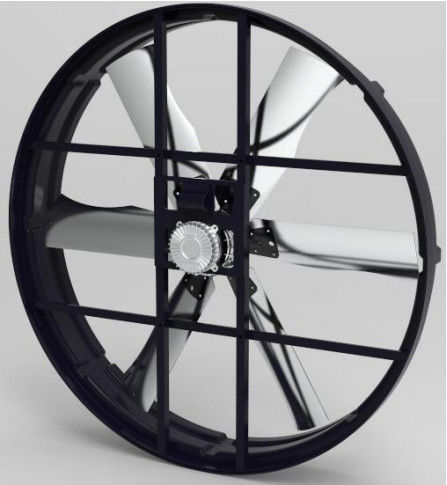 55-дюймовый панельный вентилятор с промышленной вытяжкой, производительность 66000 м³/ч, мощность 1200 Вт, низкий уровень шума и широкая область применения