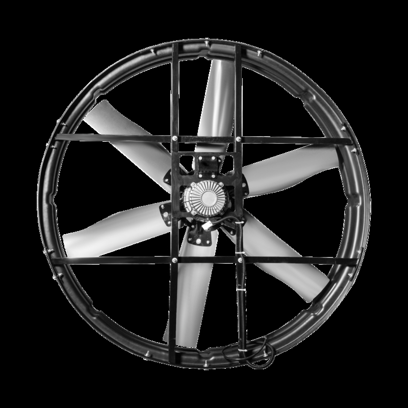 Промышленный выхлопный вентилятор с мощностью 2000 Вт Вход 345 р/мин Скорость вращения 20%-100% Управление скоростью