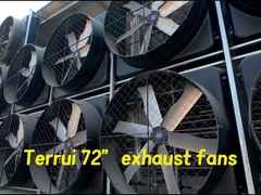 Terrui72 дюймовый промышленный выхлопный вентилятор мощность 2500W уровень защиты IP55