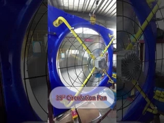 Эффективность Вентиляция скота Вентилятор постоянного тока Мотор Тихая работа Оцинкованная стальная оболочка